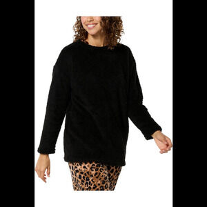 Comfort Code Women's Plush Knit Pullover Tunic Black - Regular